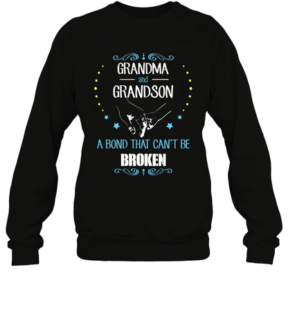 Grandma And Grandson A Bond Cant Be Broken Shirt Sweatshirt Sweatshirt Black