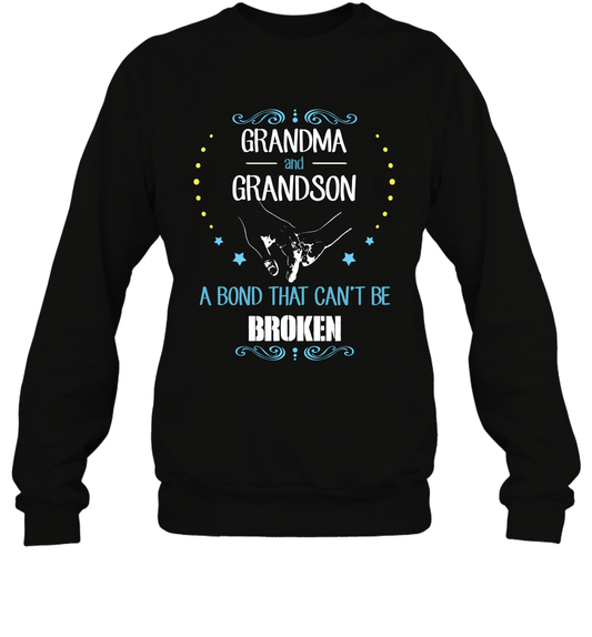 Grandma And Grandson A Bond Cant Be Broken Shirt Sweatshirt Sweatshirt Black