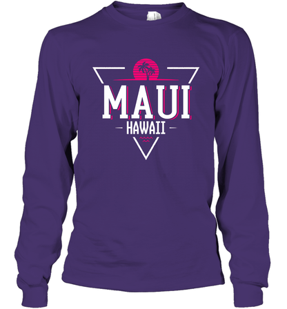 Maui Hawaii Summer Shirt Long Sleeve T-Shirt Long Sleeve T-Shirt Purple