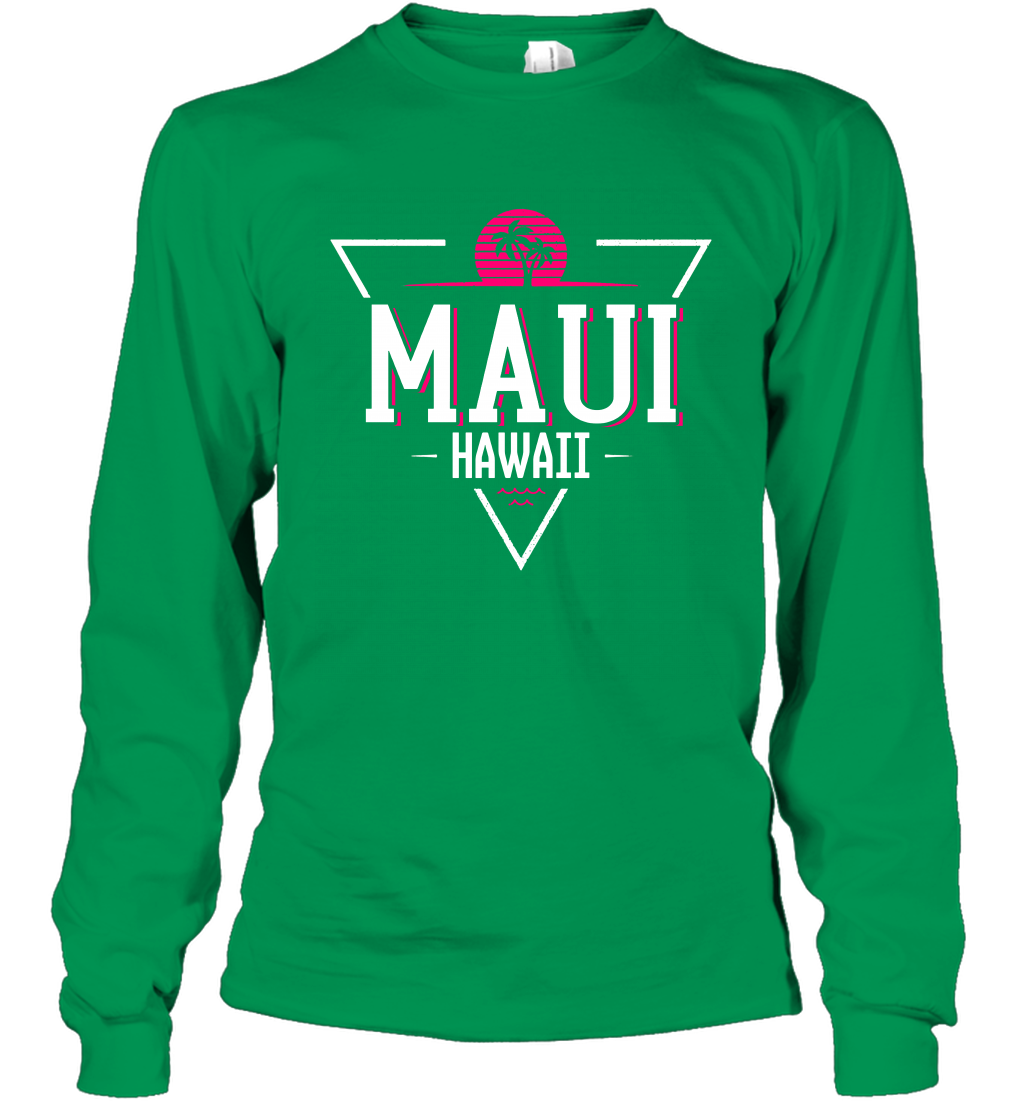 Maui Hawaii Summer Shirt Long Sleeve T-Shirt Long Sleeve T-Shirt Irish Green