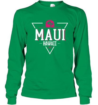 Maui Hawaii Summer Shirt Long Sleeve T-Shirt Long Sleeve T-Shirt Irish Green