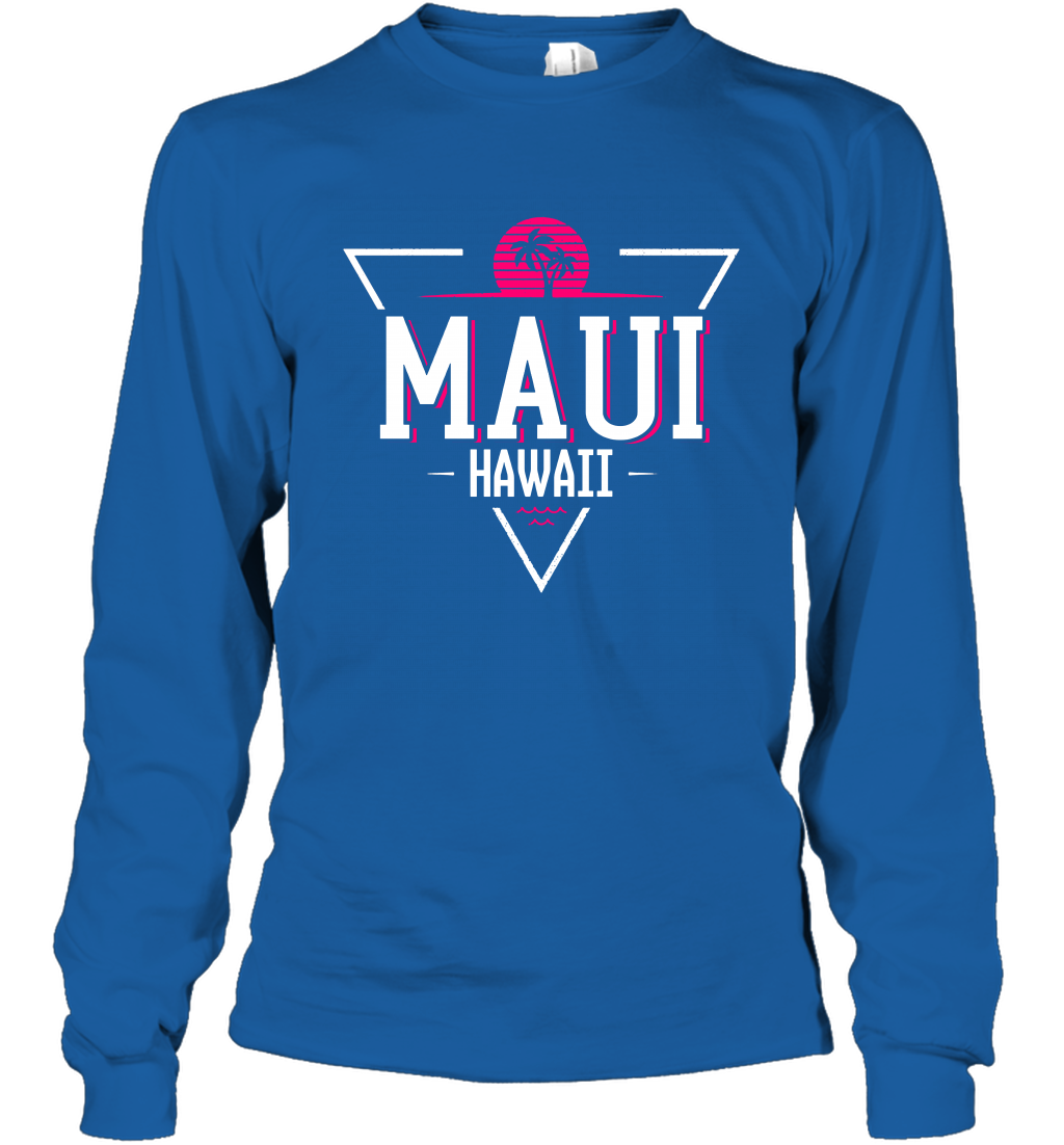 Maui Hawaii Summer Shirt Long Sleeve T-Shirt Long Sleeve T-Shirt Royal