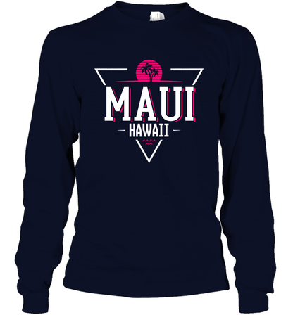 Maui Hawaii Summer Shirt Long Sleeve T-Shirt Long Sleeve T-Shirt Navy