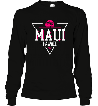 Maui Hawaii Summer Shirt Long Sleeve T-Shirt Long Sleeve T-Shirt Black