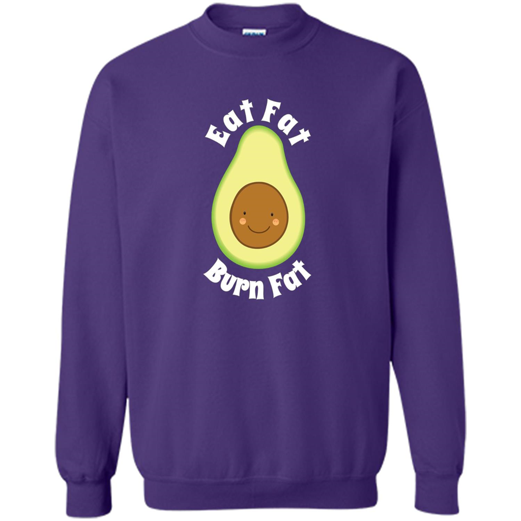 Eat Fat Burn Fat Avocado T-shirt Purple