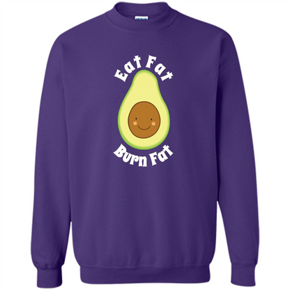 Eat Fat Burn Fat Avocado T-shirt Purple