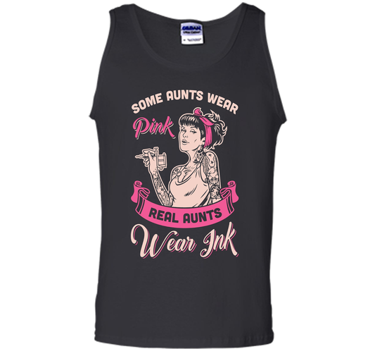 Some Aunts Wear Pink Real Aunt Wear Ink T-shirt Black S