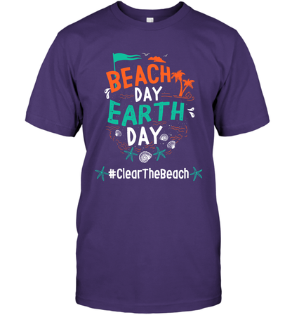 Beach Day Earth Day #clearthebeach Shirt T-Shirt T-Shirt Purple