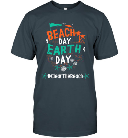 Beach Day Earth Day #clearthebeach Shirt T-Shirt T-Shirt Charcoal