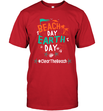 Beach Day Earth Day #clearthebeach Shirt T-Shirt T-Shirt Red