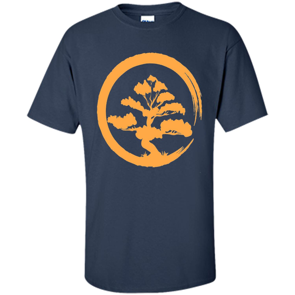 Bonsai Tree Japanese Zen Artist T-shirt Navy