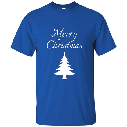 Merry Christmas Xmas Tree T-Shirt Royal