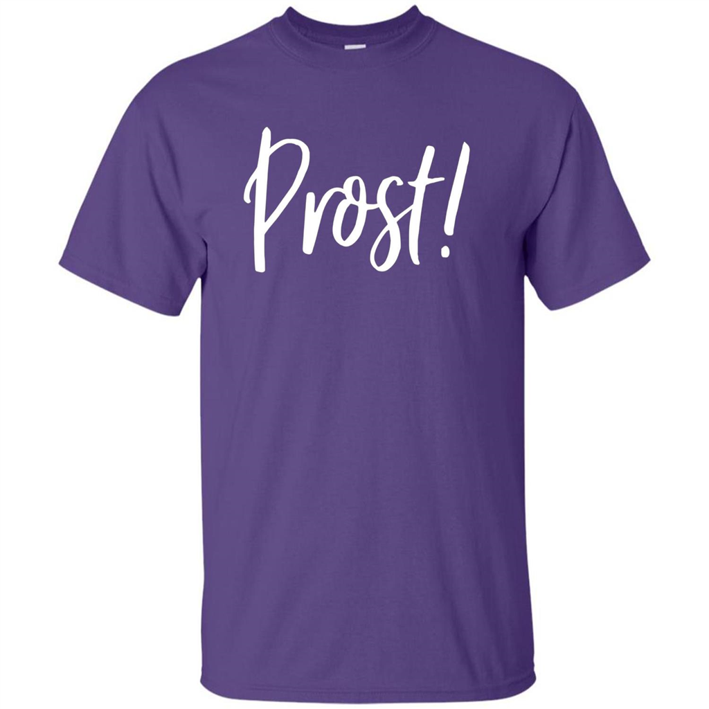 Prost! Cheers in German Drinking Beer Funny T-shirt Purple