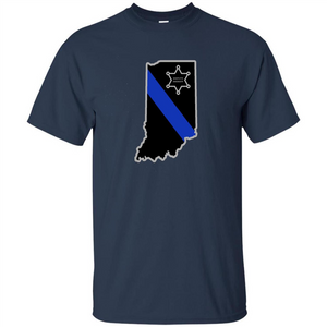 Indiana Sheriff Deputy Thin Blue Line Deputy Sheriff T-shirt