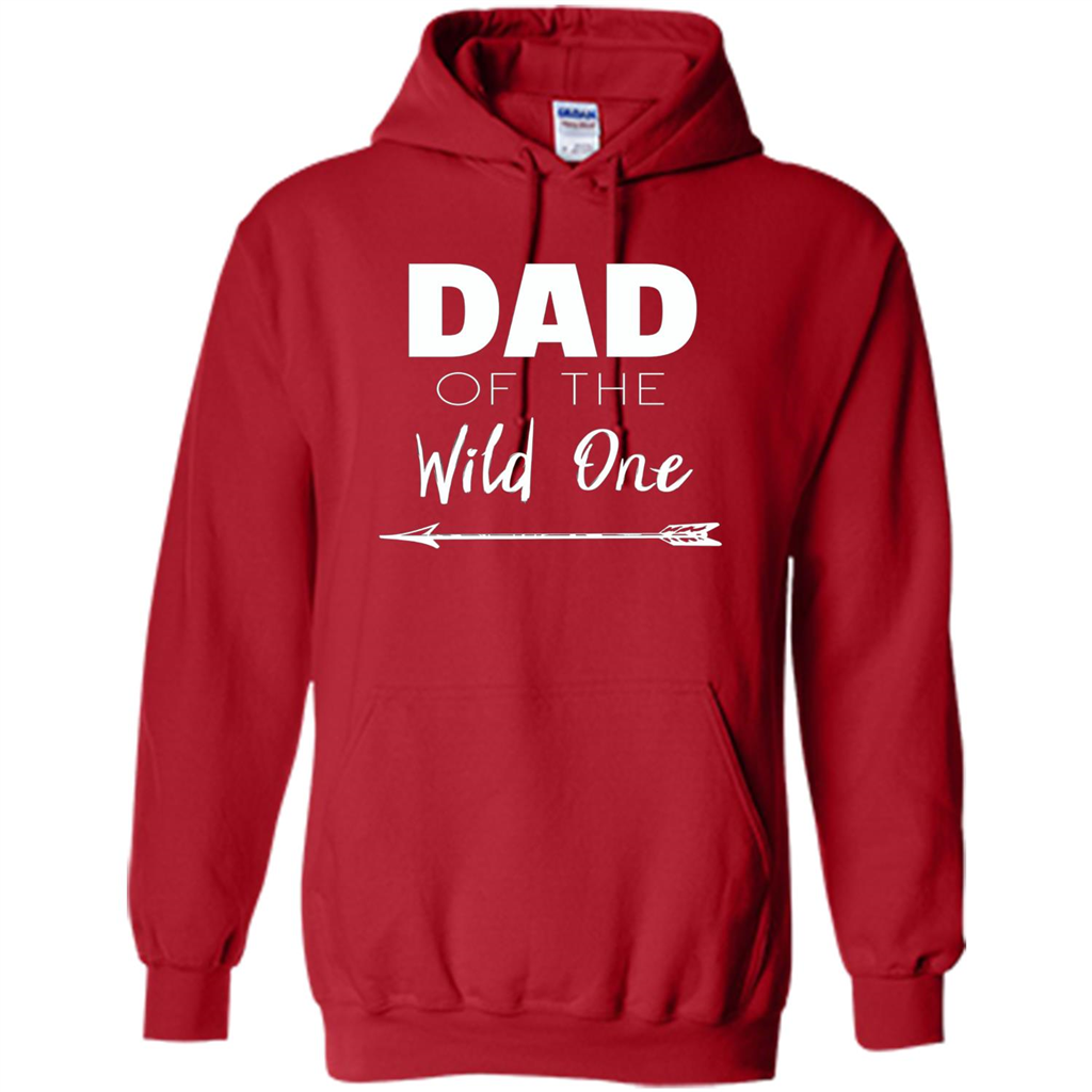 Dad and Kids T-shirt Dad Of The Wild One Father T-shirt Red
