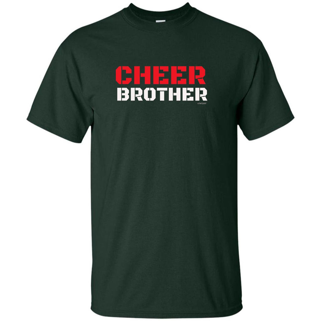 Cheer Brother T-Shirt for Brothers of Cheerleaders Forest Green