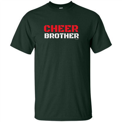 Cheer Brother T-Shirt for Brothers of Cheerleaders Forest Green