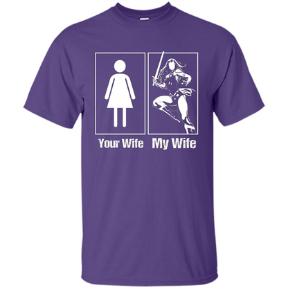 My Wife Is Super Woman T-shirt Mens Your Wife My Wife Purple