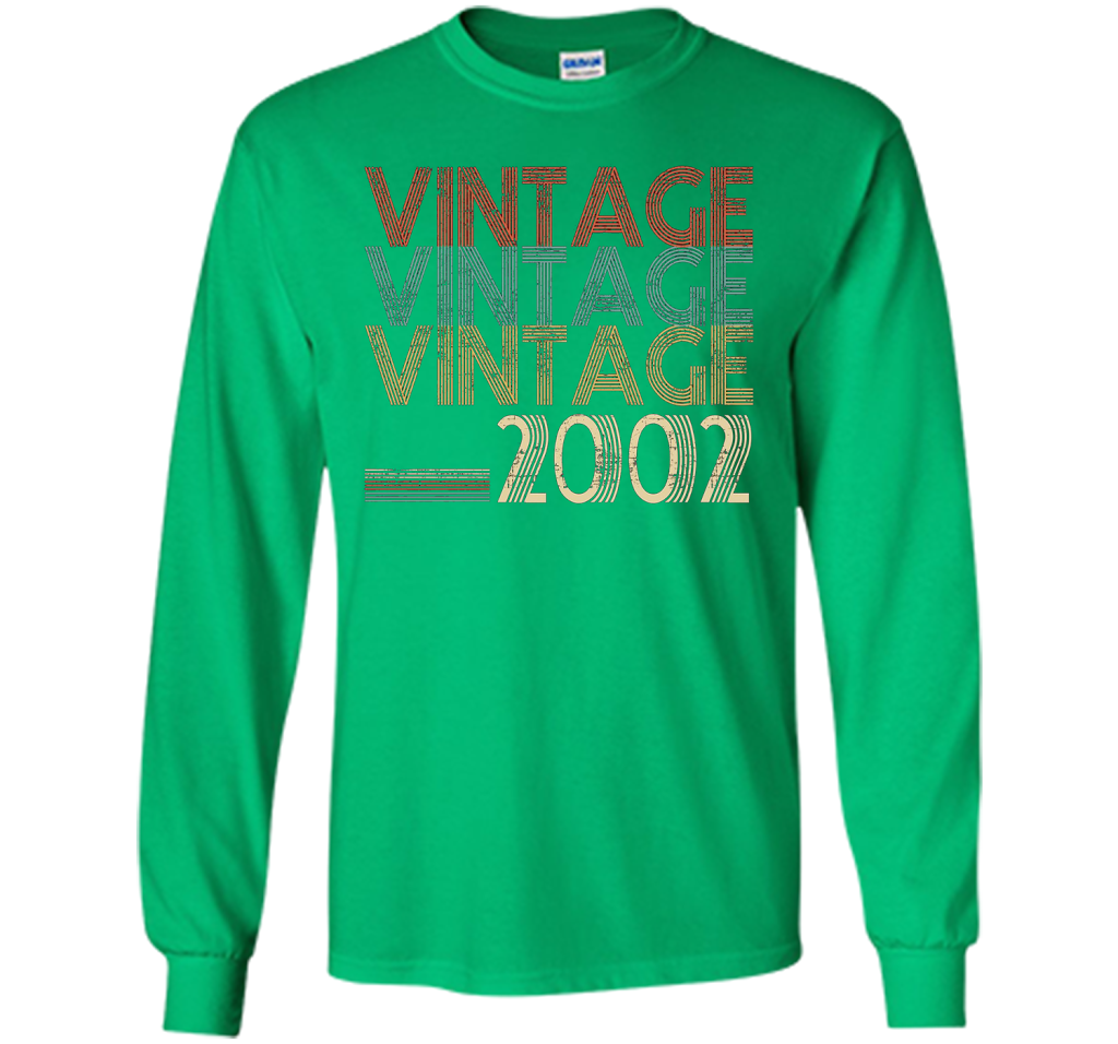 Retro Classic Vintage 2002 - 15th Gift 15 Yrs Years Old cool shirt Irish Green