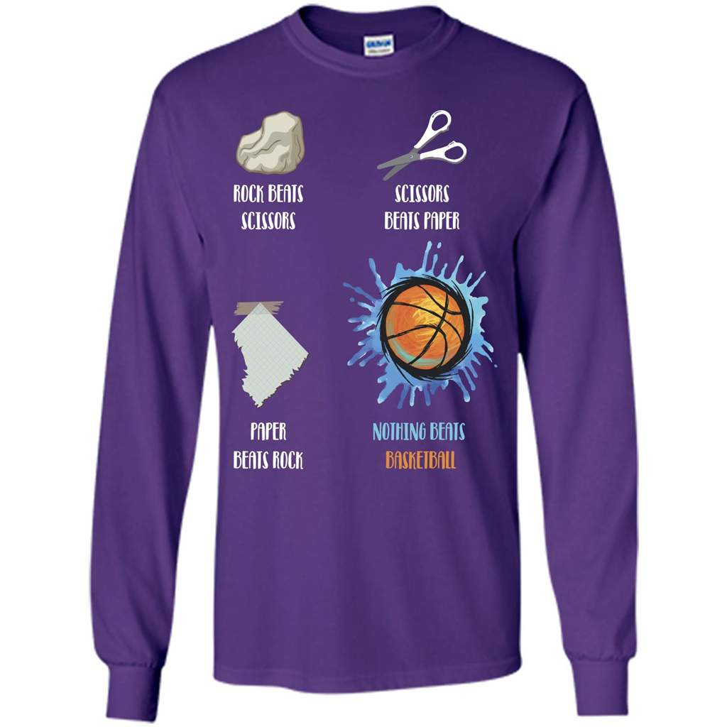 Baskettball T-shirt Nothing Beats Basketball Purple