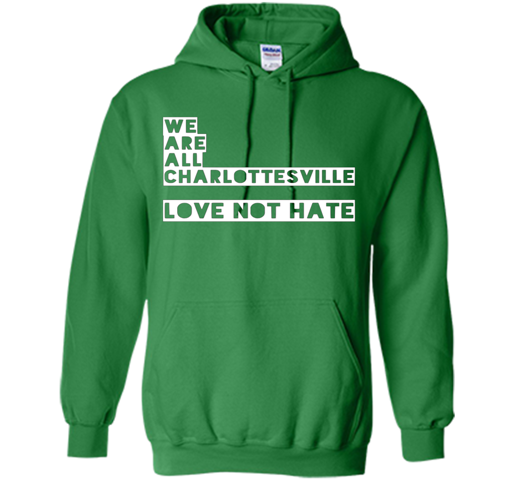 Charlottesville love not hate t-shirt cool shirt Irish Green