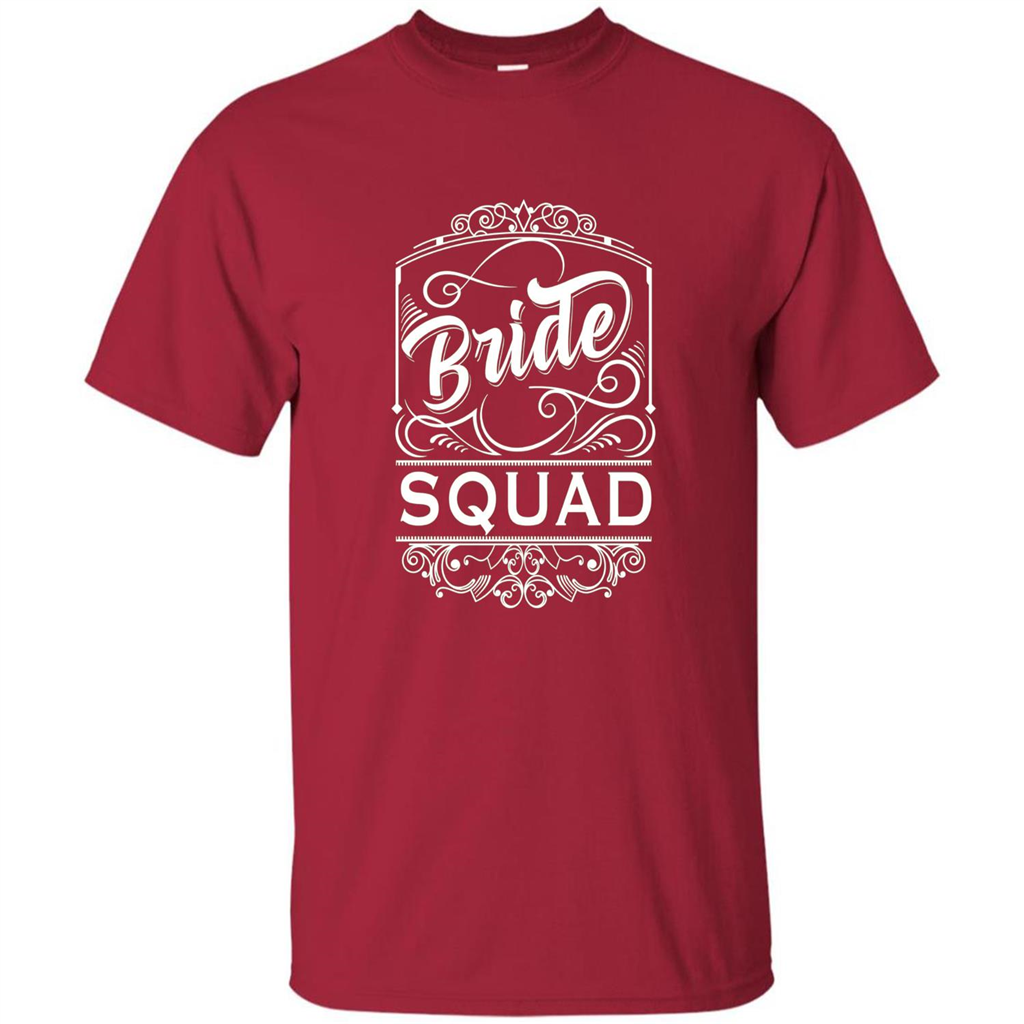 Bride Squad T-shirt Womens Bachelorette Party Bridesmaids Cardinal