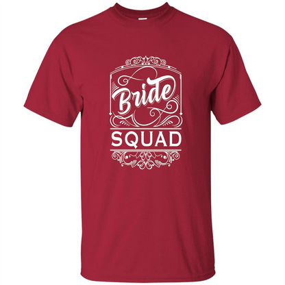 Bride Squad T-shirt Womens Bachelorette Party Bridesmaids Cardinal