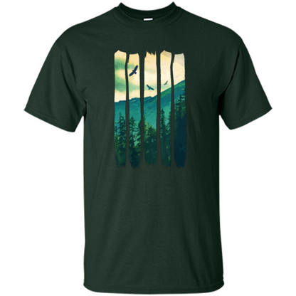Vintage Mountain T-shirt Forest Green