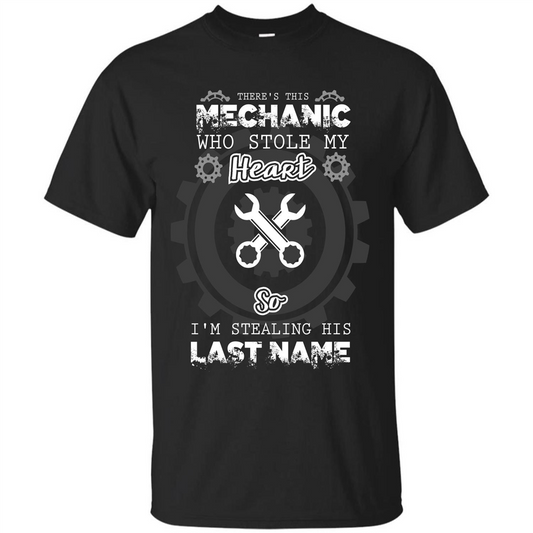 Mechanic T-shirt There's This Mechanic Who Stole My Heart T-shirt Royal