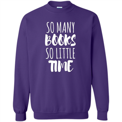 Book Reader T-shirt So Many Books So Little Time T-Shirt Purple