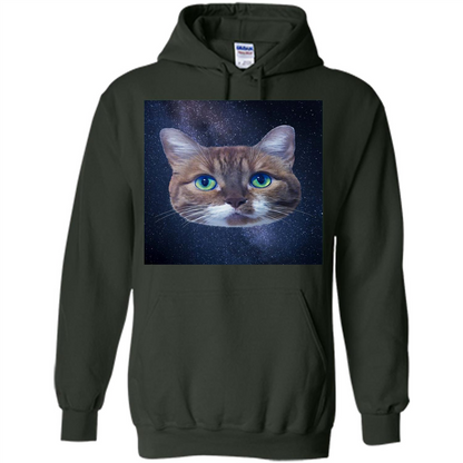 Galaxy Cat T-shirt Forest Green