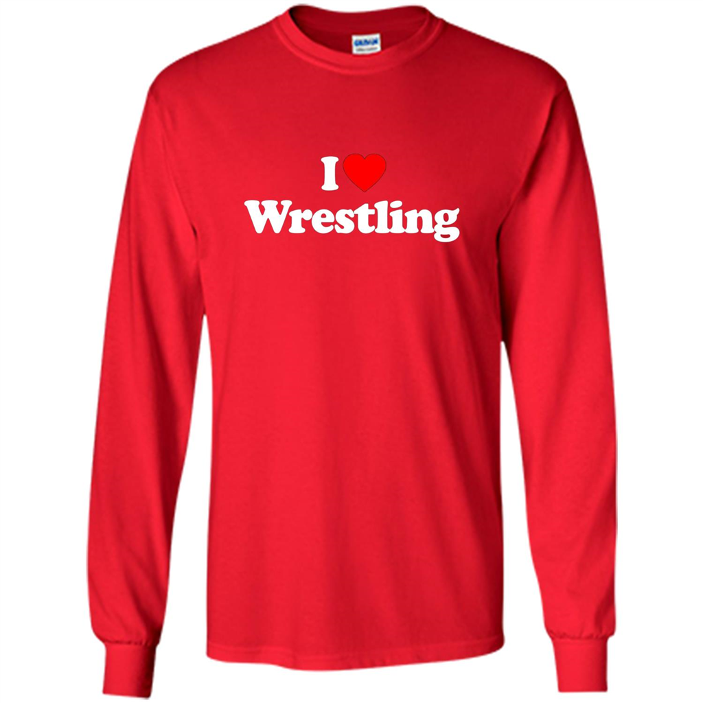I Love Wrestling T-shirt Red
