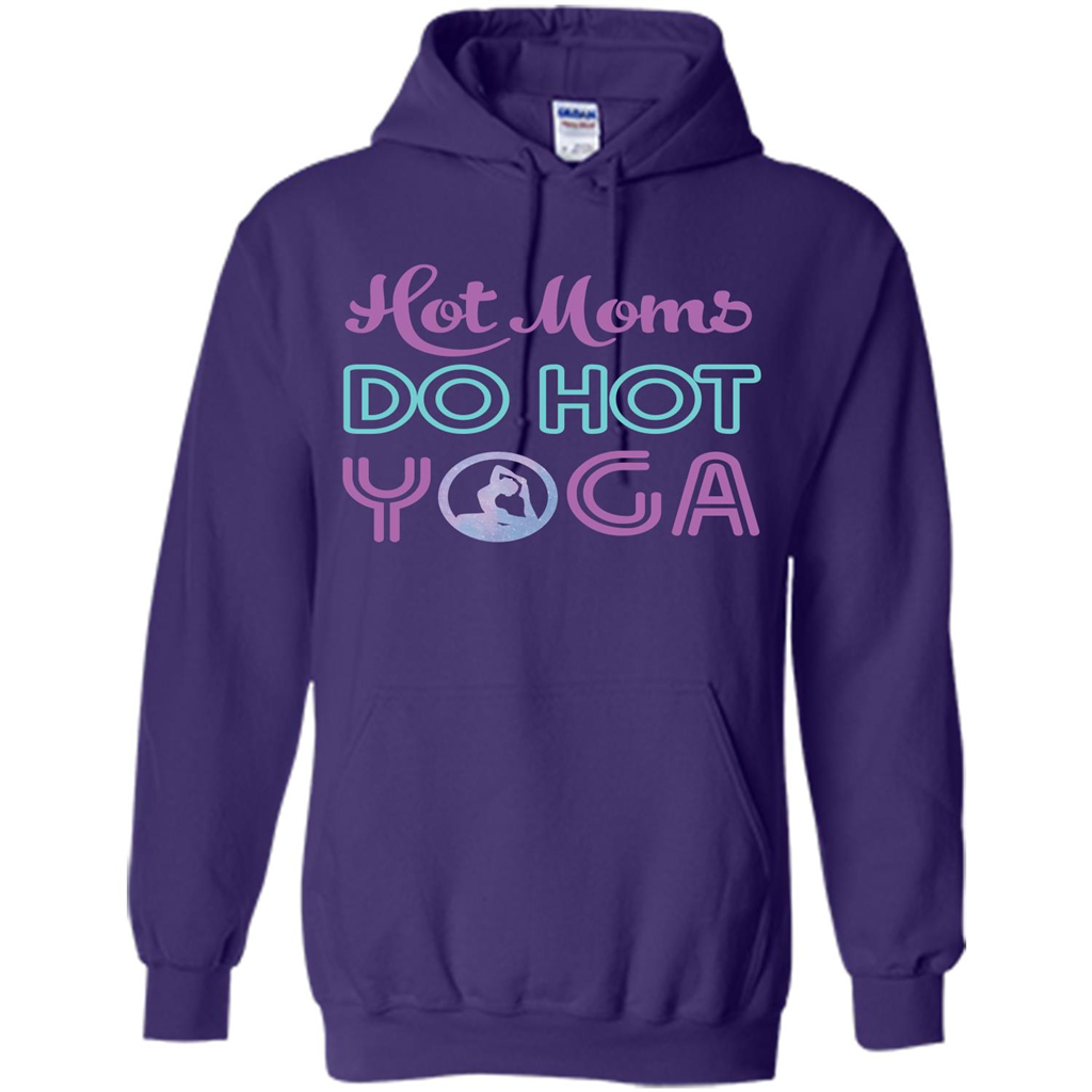 Yoga Mom T-shirt Hot Moms Do Hot Yoga Purple