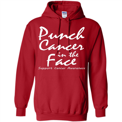 Support Cancer Awareness In The Face T-shirt Red