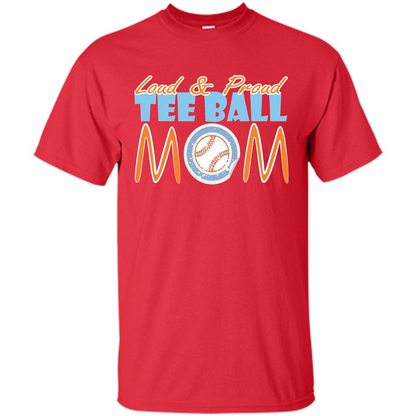 Softball Mommy T-shirt Loud And Proud Red