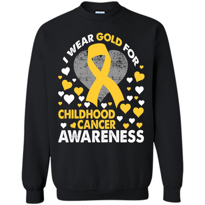 I Wear Gold For Childhood Cancer Awareness T-shirt Black