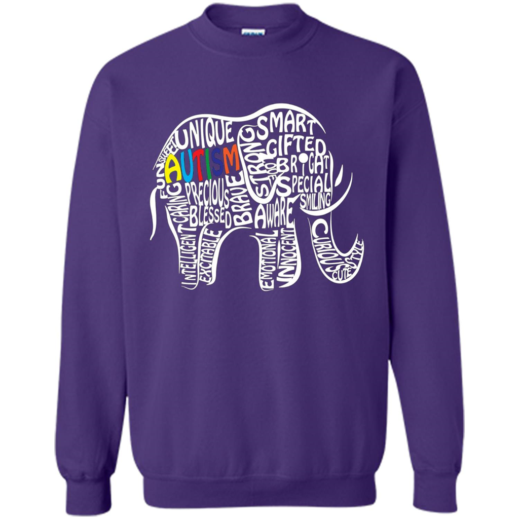 Autism Awareness Elephant T-shirt Purple