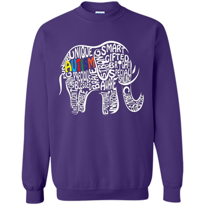 Autism Awareness Elephant T-shirt Purple