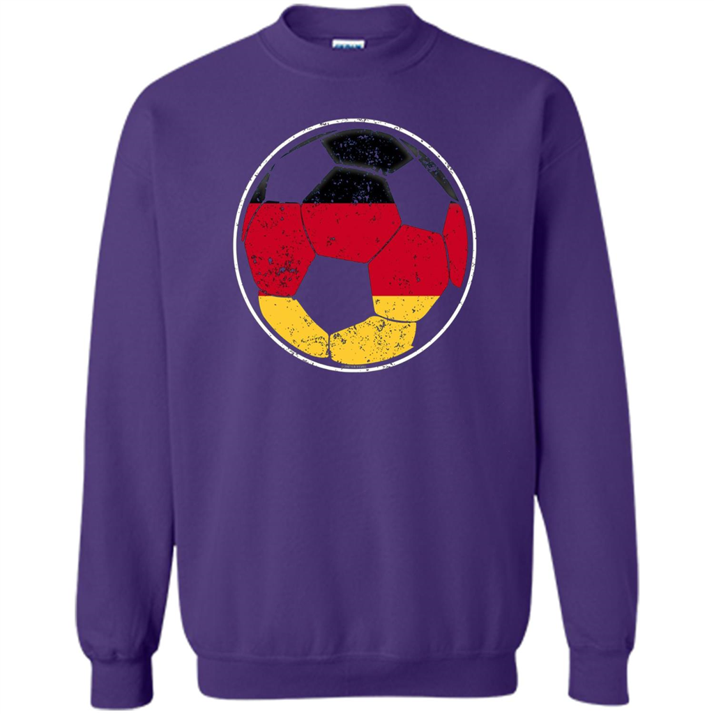 Germany Flag Soccer Ball Flag Soccer T-shirt Purple