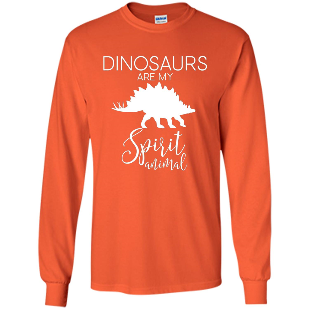 Dinosaur T-Shirt Dinosaurs Are My Spirit Animal Orange