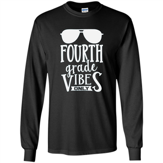 Fourth Grade Vibes Only T-shirt Back To School T-Shirt Black