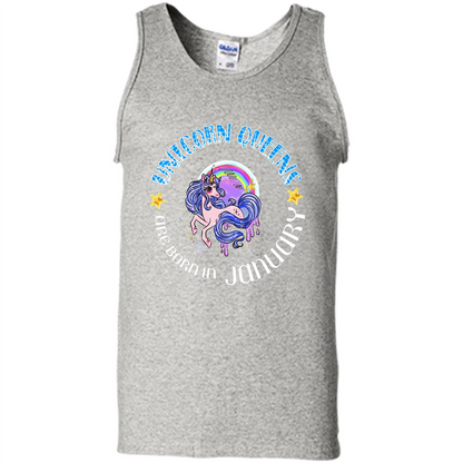 January Unicorn T-shirt Unicorn Queens Are Born In January Ash