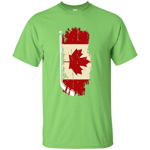 Canada Hockey Funny T-Shirt Canada Hockey Flag T-shirt