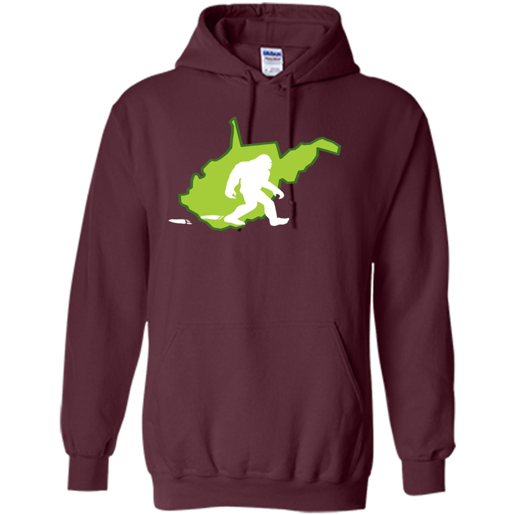 West Virginia State Bigfoot Hunter T-shirt Maroon