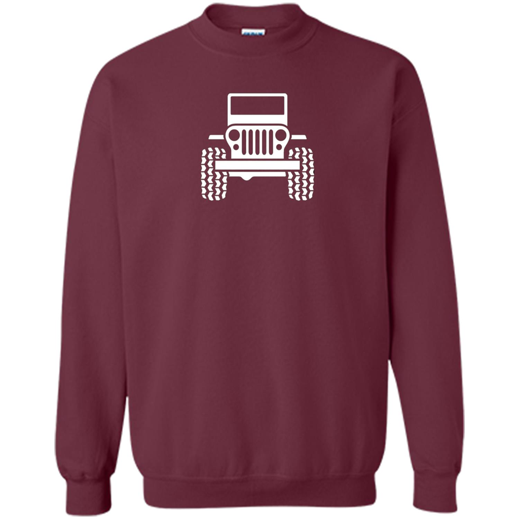 Funny Jeep T-Shirt Jeep Emoji Maroon