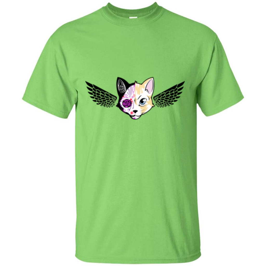 Wolf and Bird T-shirt Lime