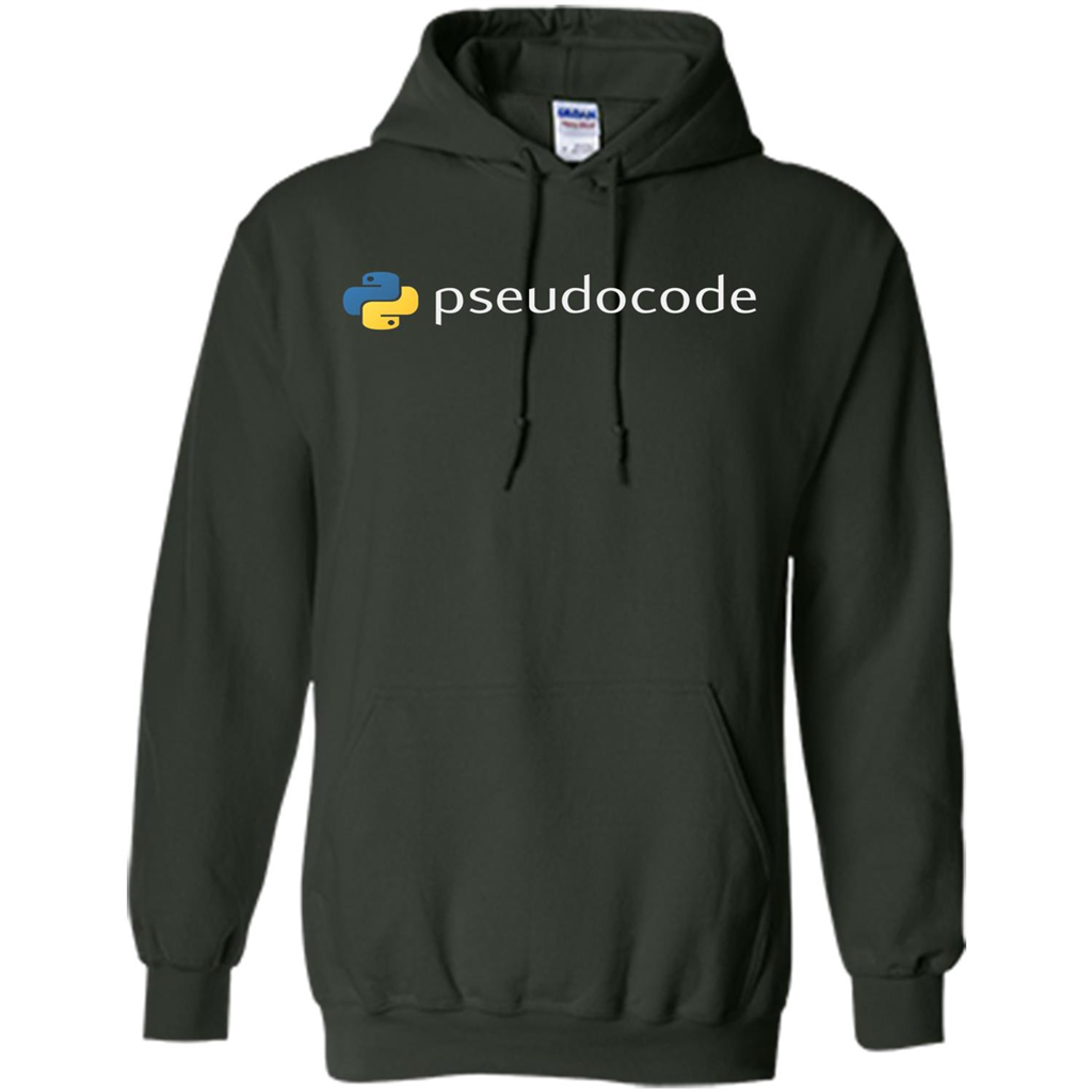 Funny Python Programming Pseudocode T-shirt Forest Green