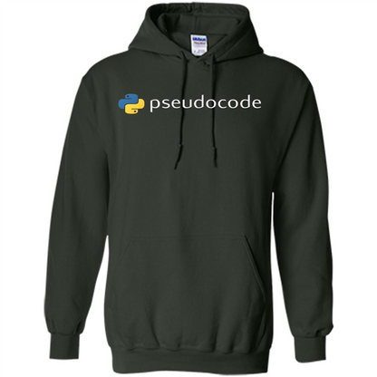 Funny Python Programming Pseudocode T-shirt Forest Green