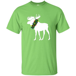 Moose Christmas Wreath Holiday T-shirt