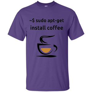 Sudo Apt-Get Install Coffee T-shirt